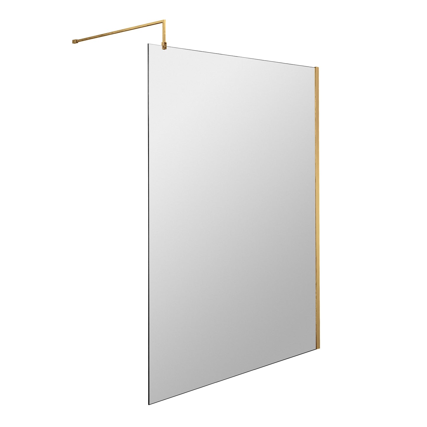 Fairford 1400mm 8mm Brushed Brass W/r Screen