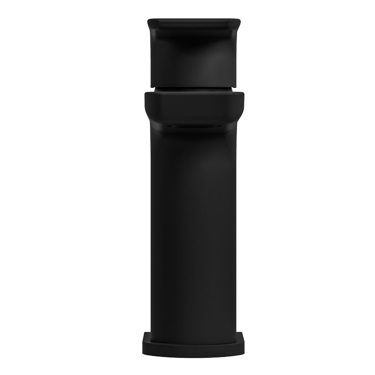 Fairford Una Matt Black Basin Mixer with Push Button Waste