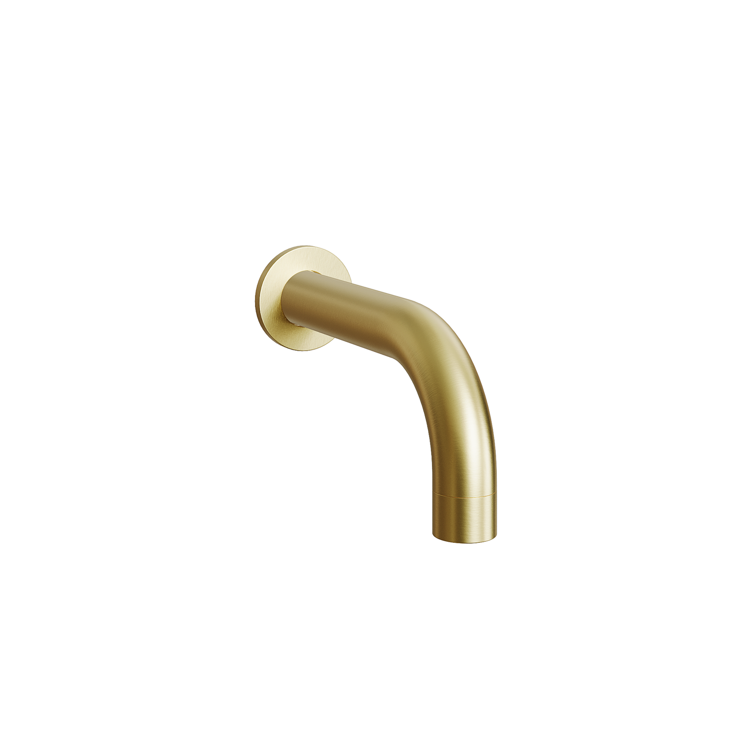Fairford Element 7 Brushed Brass Short Spout for Wall Mounted Basin Mixer