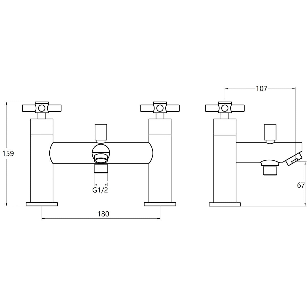 Fairford Lineka Bath Shower Mixer