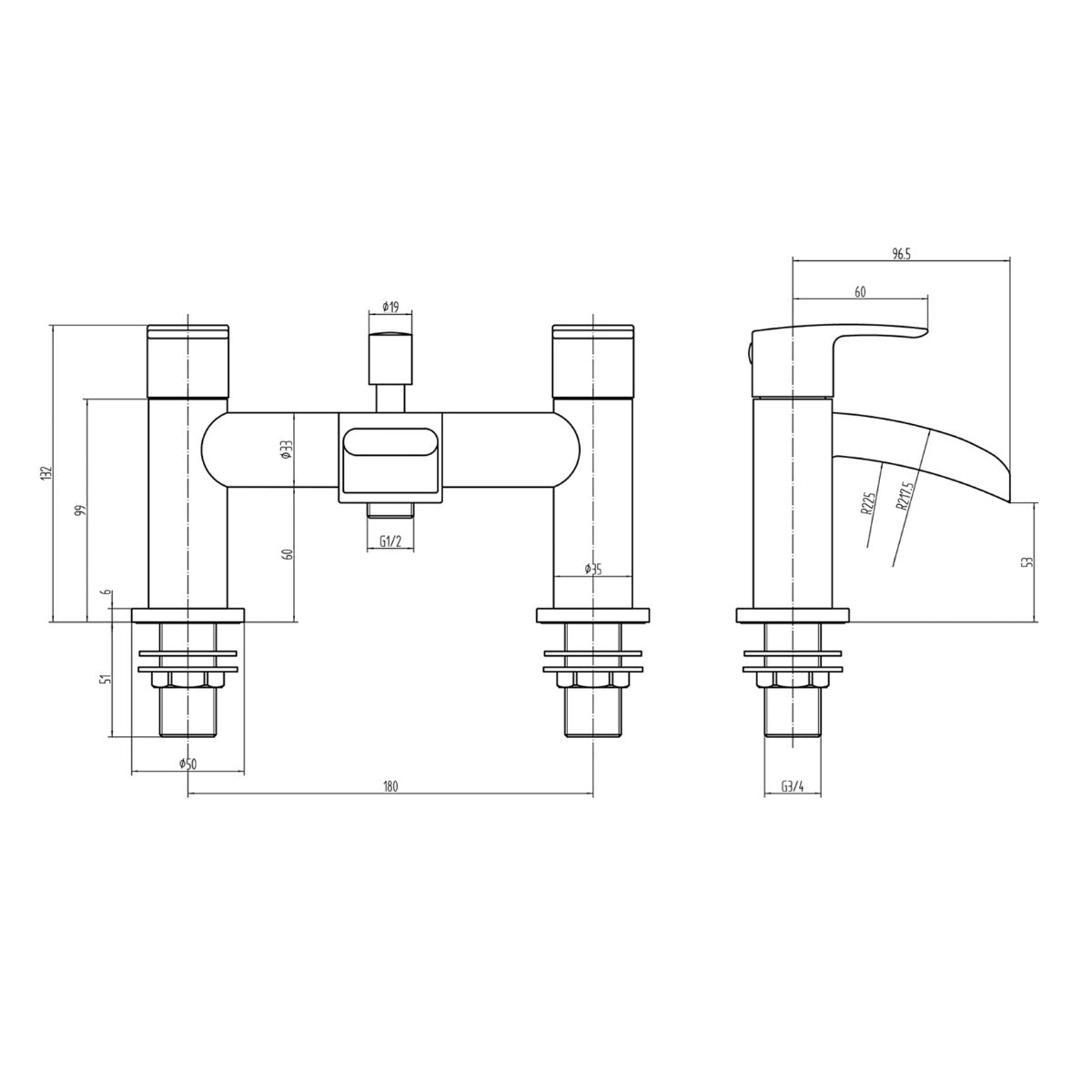 Fairford Ratoe Bath Shower Mixer