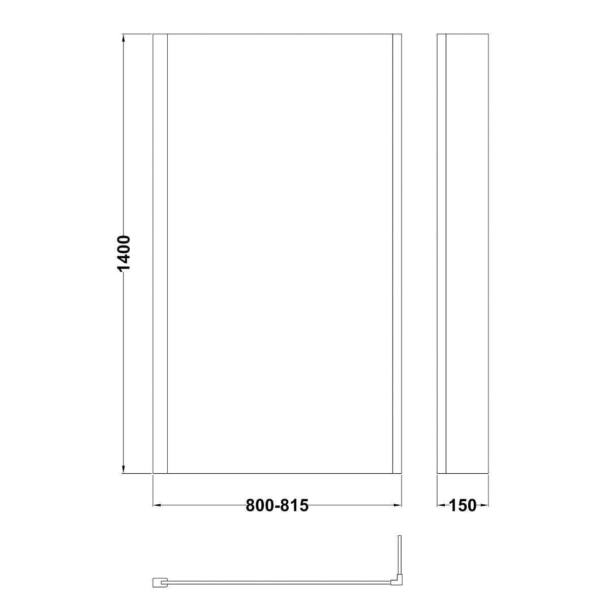 Fairford 6mm L Shaped Shower Bath Screen