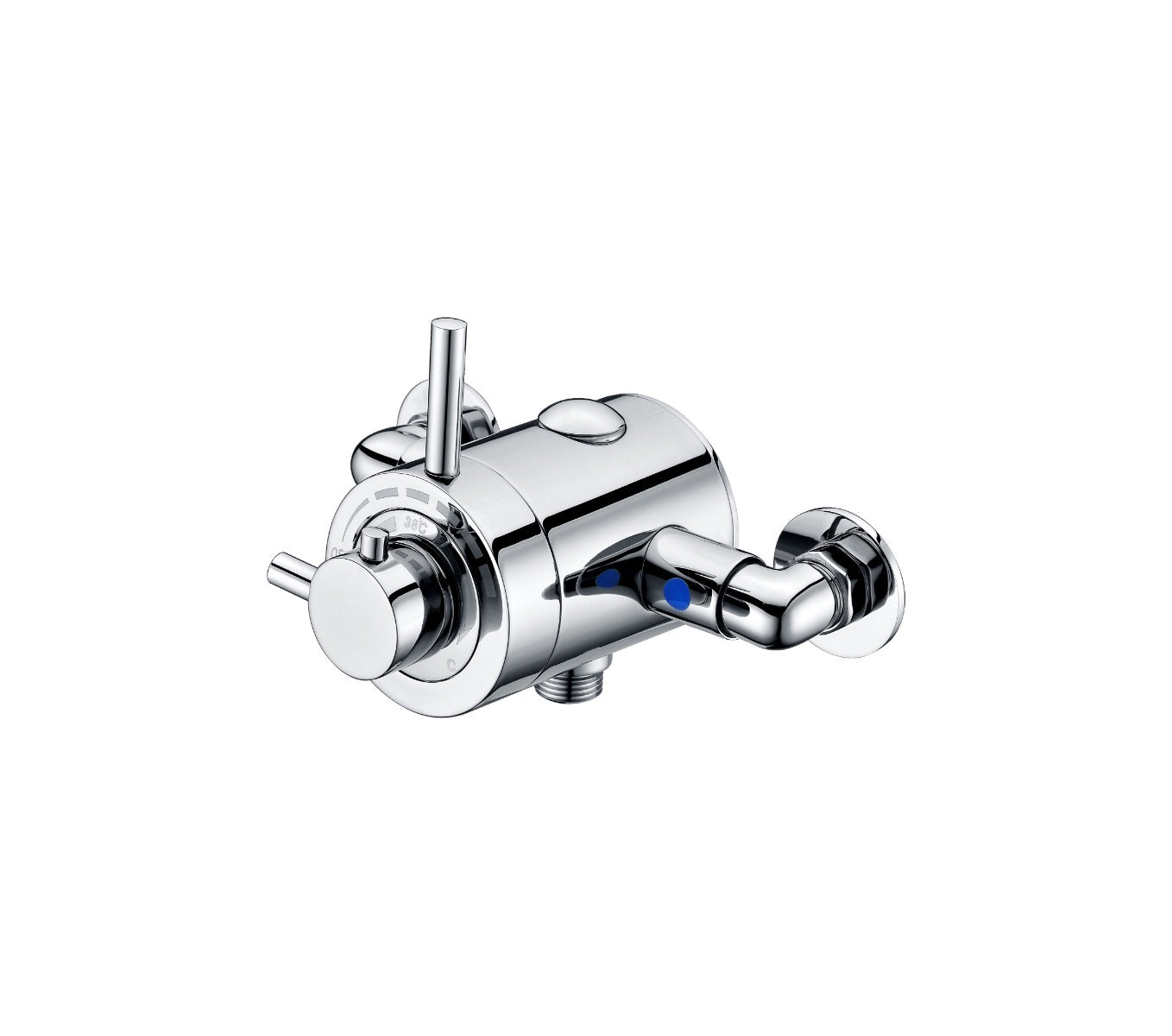 Fairford Modern Chrome Exposed Concentric Shower Valve, 1 Outlet
