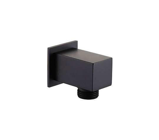 Fairford Una Matt Black Square Outlet Elbow