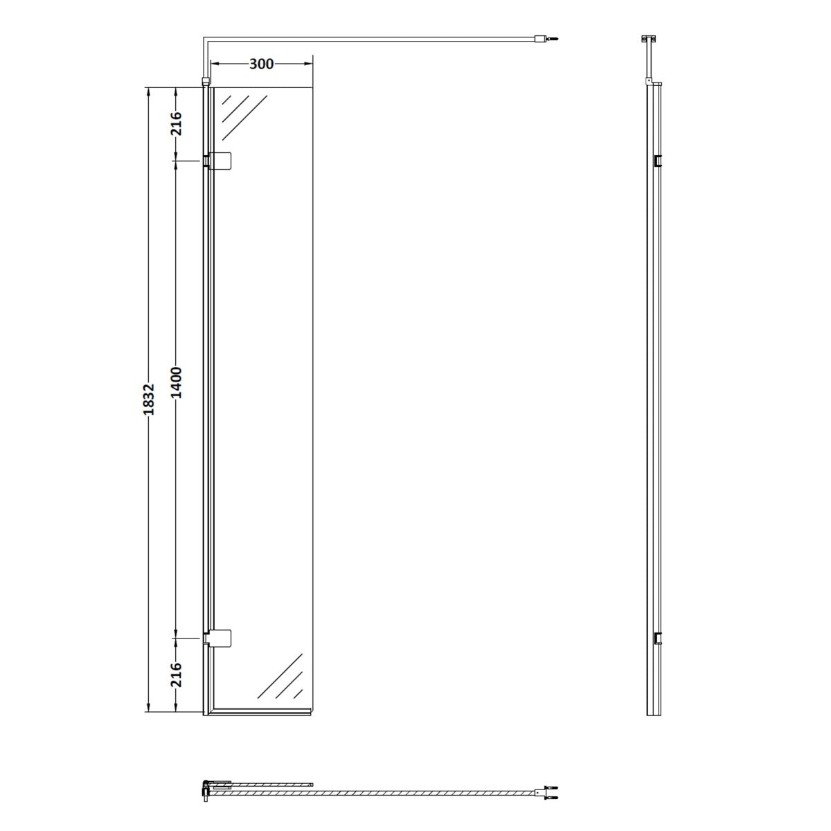 Fairford 300mm Hinged Return Screen
