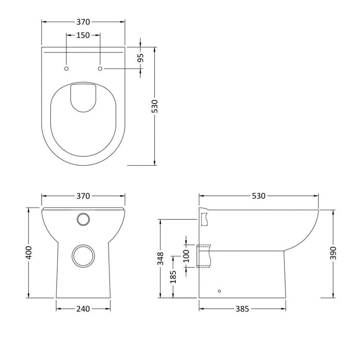 Fairford Lacus Back To Wall Toilet