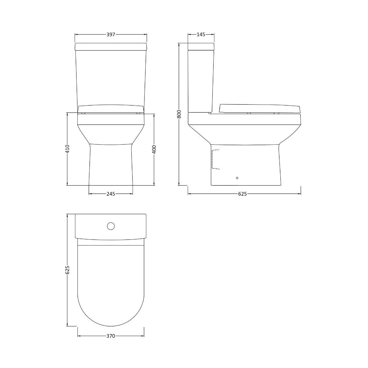 Fairford Gravo Close Coupled Toilet with Soft Close Seat