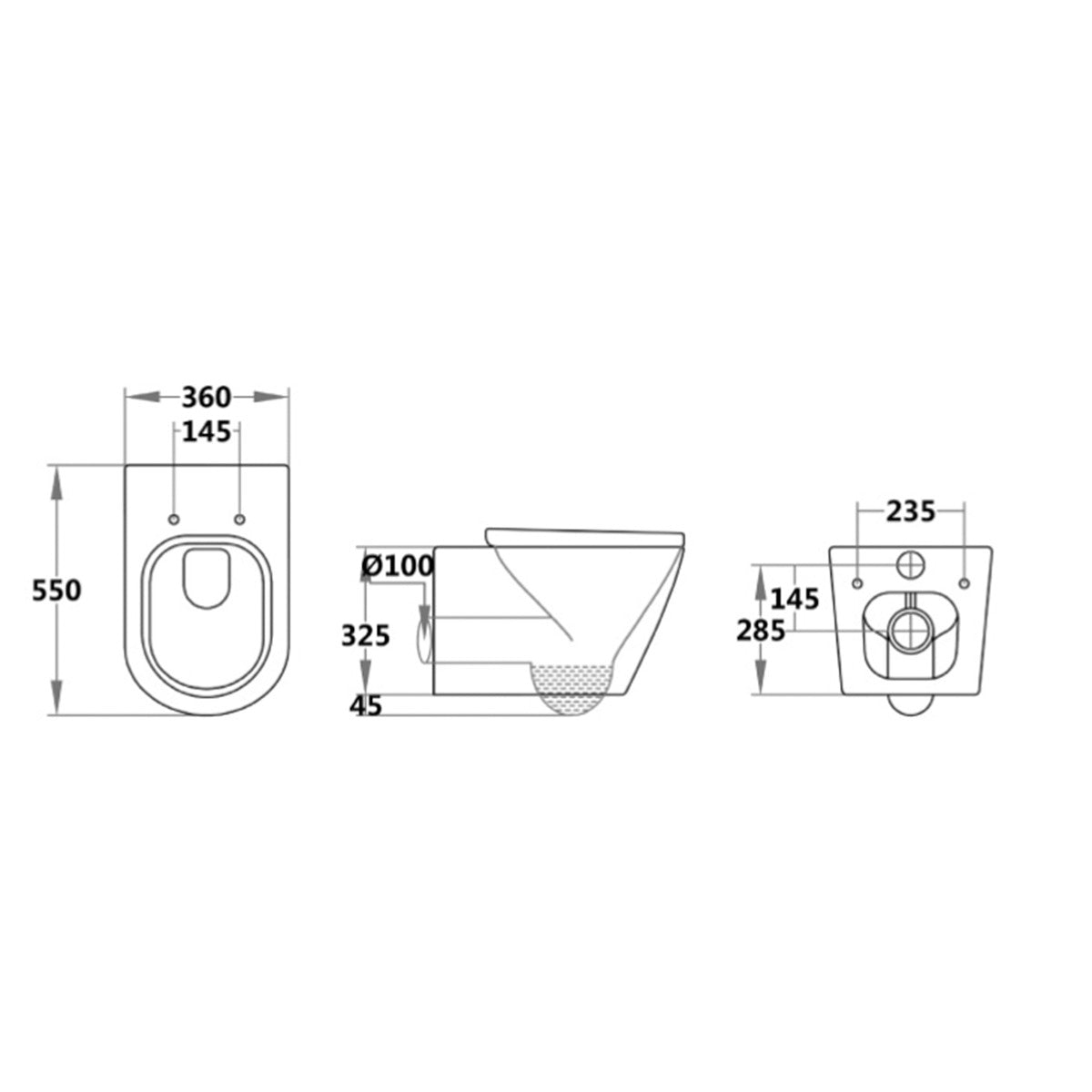 Fairford Handel Pro Wall Hung Toilet with Seat