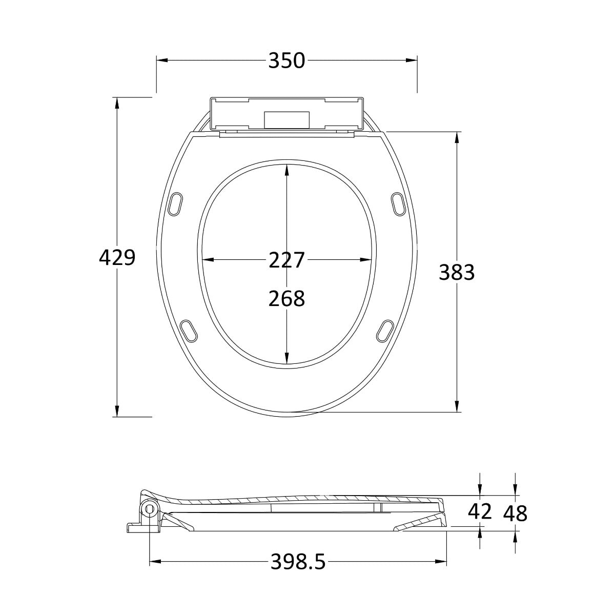 Fairford Basic Round Soft Close Toilet Seat
