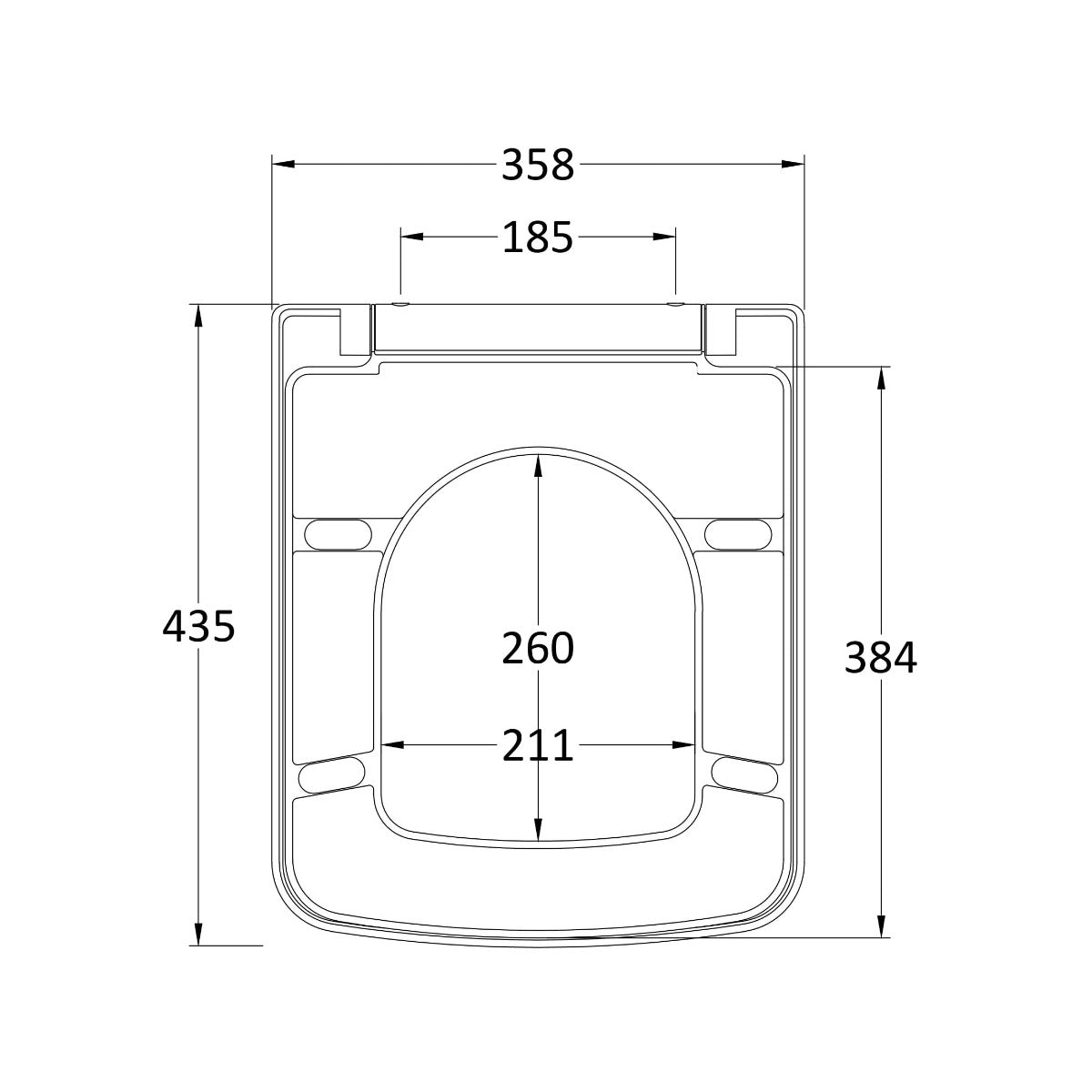 Fairford Luxury Square Soft Close Toilet Seat