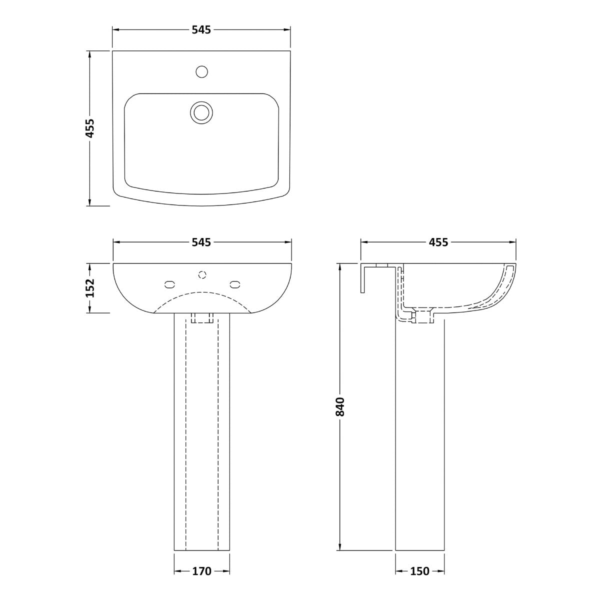 Fairford Grove 1TH Basin and Full Pedestal