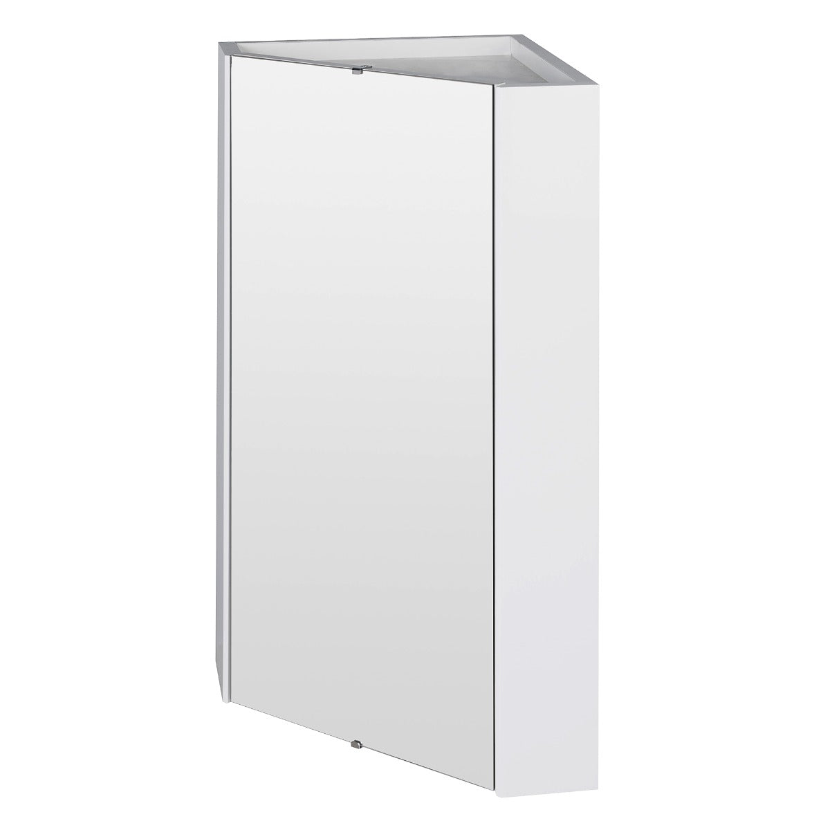 Fairford Arlo Gloss White 1 Door Corner Mirror Cabinet