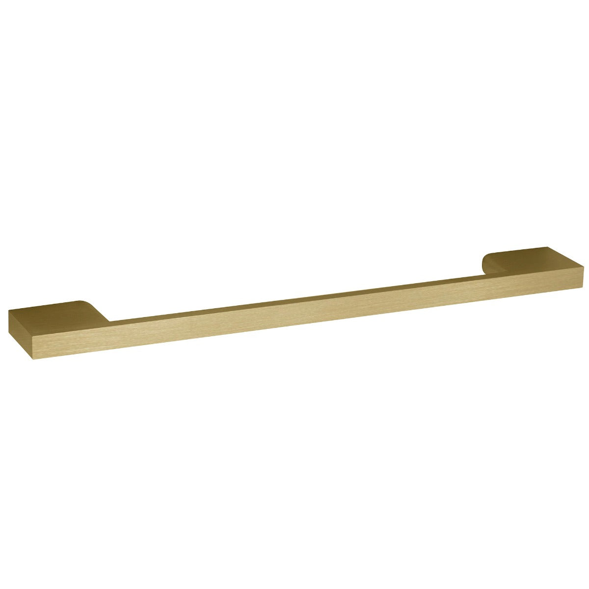 Slimline Square Handle, Brushed Brass, 192mm Centres