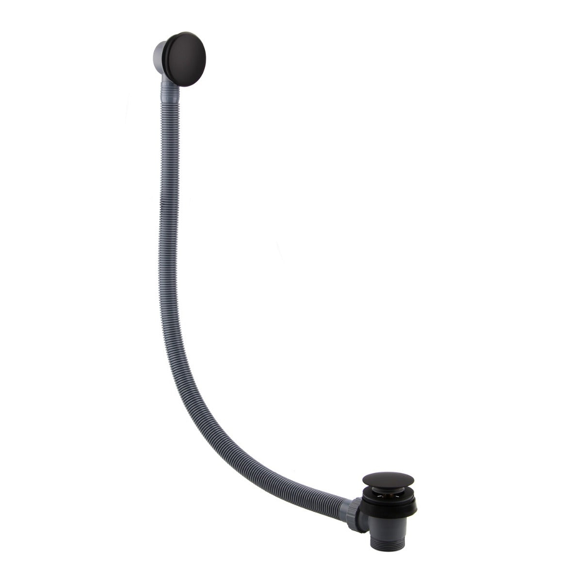 Fairford Matt Black Pop Up Bath Waste with Overflow