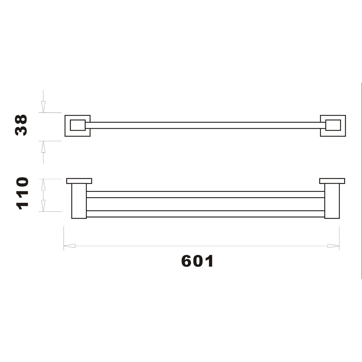 Fairford Cove Double Towel Bar