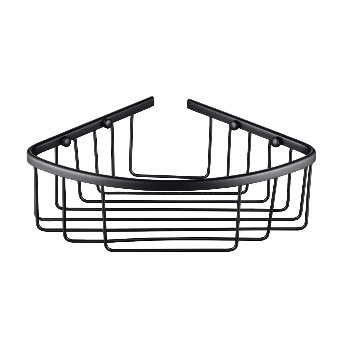 Fairford Matt Black Curved Corner Basket