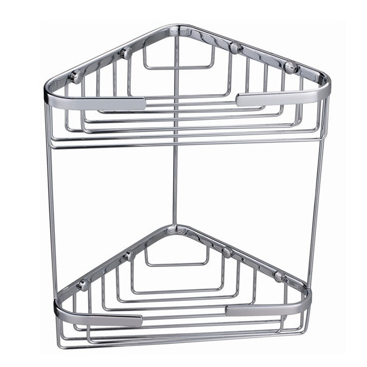 Fairford Chrome Straight Double Corner Basket