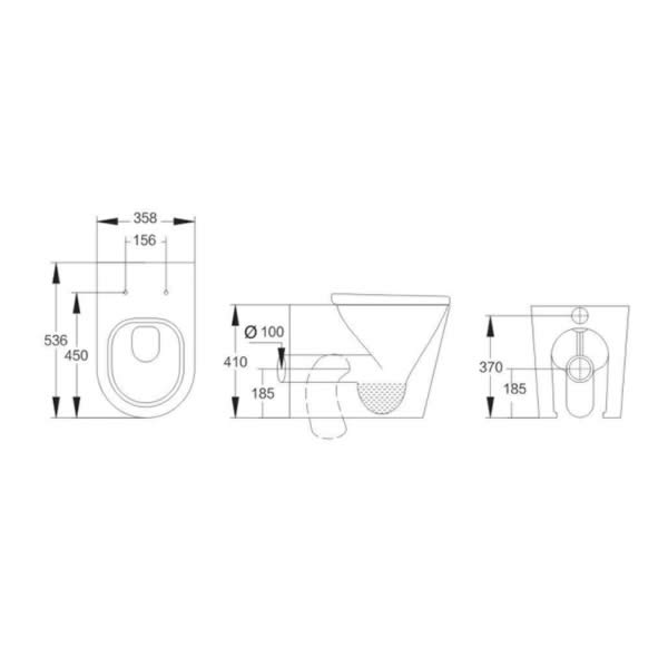 Fairford Handel Pro Short Projection Back To Wall Toilet