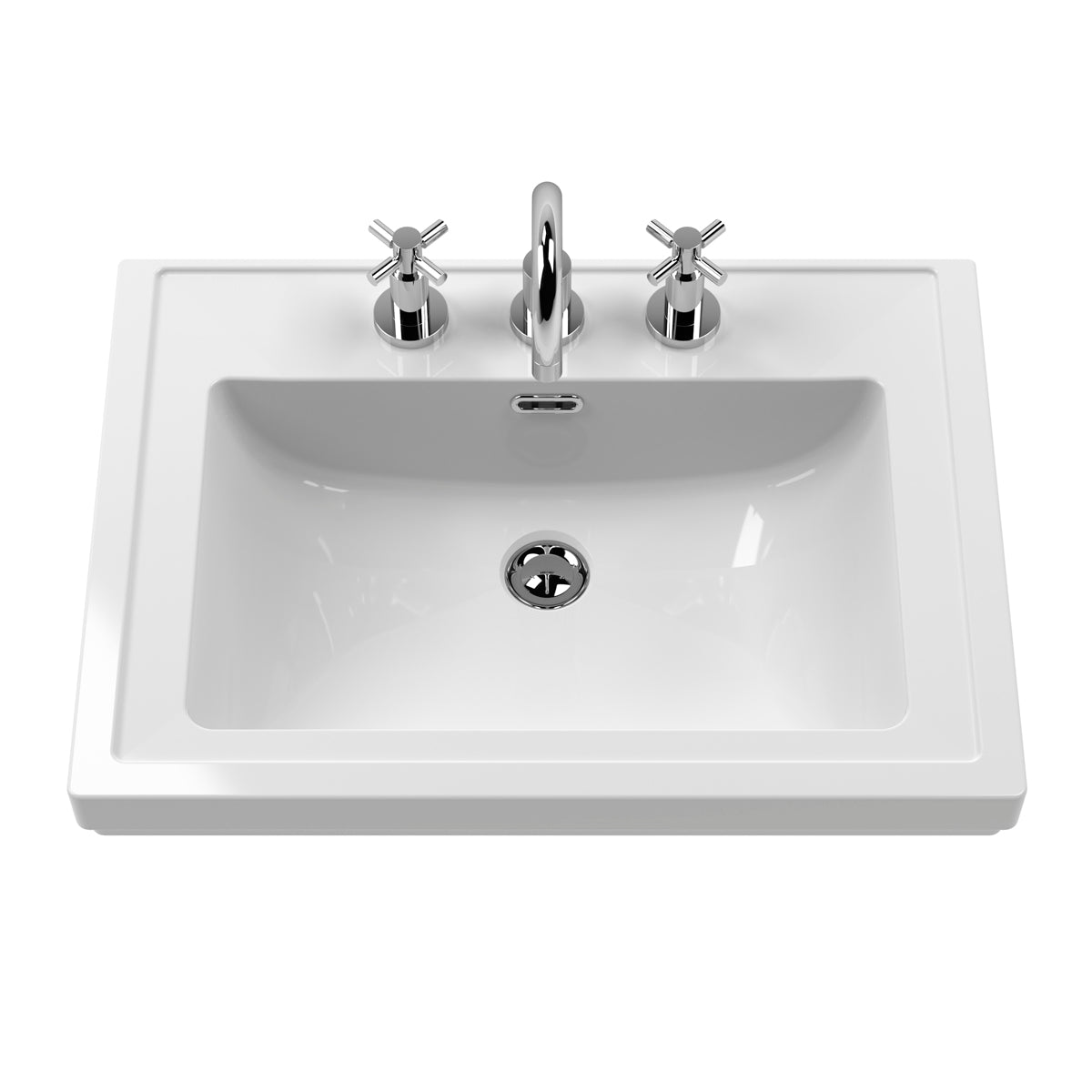 Fairford Juliette 600mm Cool Grey 3 Tap Hole Floorstanding Vanity Unit