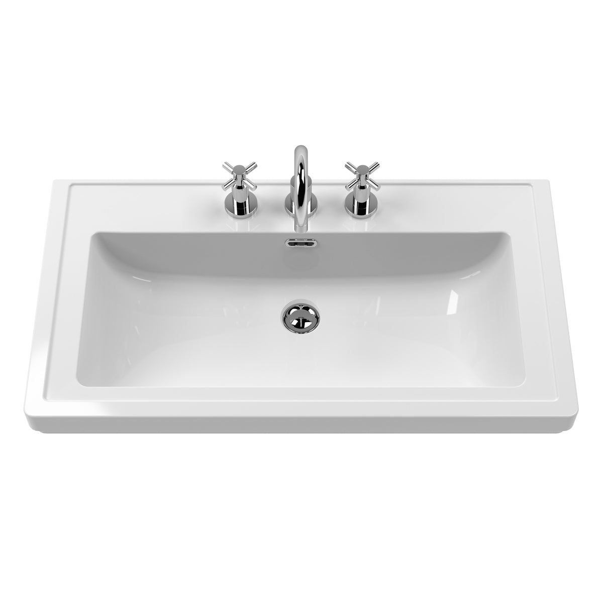 Fairford Juliette 800mm Cool Grey 3 Tap Hole Floorstanding Vanity Unit