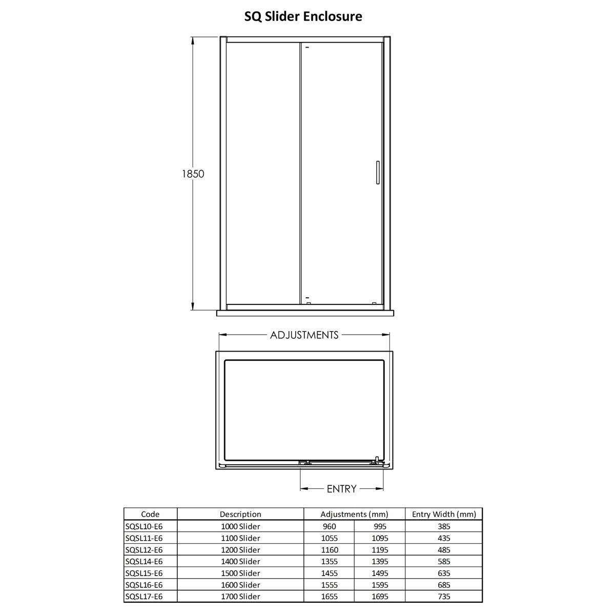 Fairford 6mm 1200mm Brushed Brass Sliding Shower Door