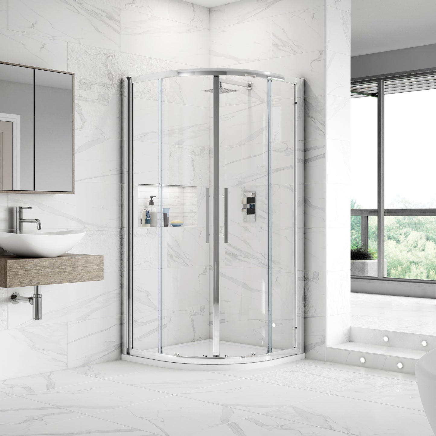 Fairford 8mm, 900mm x 900mm Quadrant Enclosure