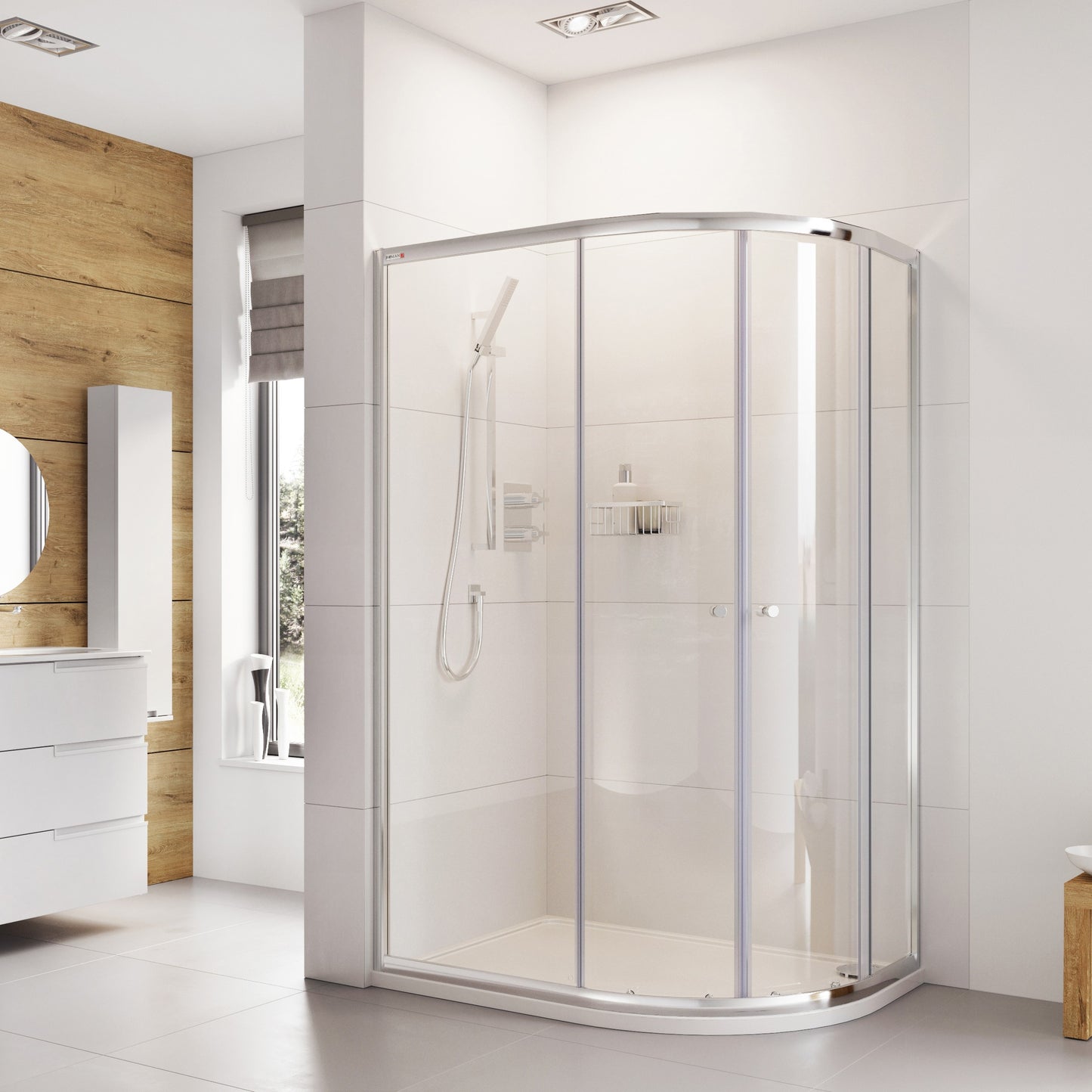 Fairford Pro 6mm, 1200mm x 800mm Offset Quadrant Shower Enclosure