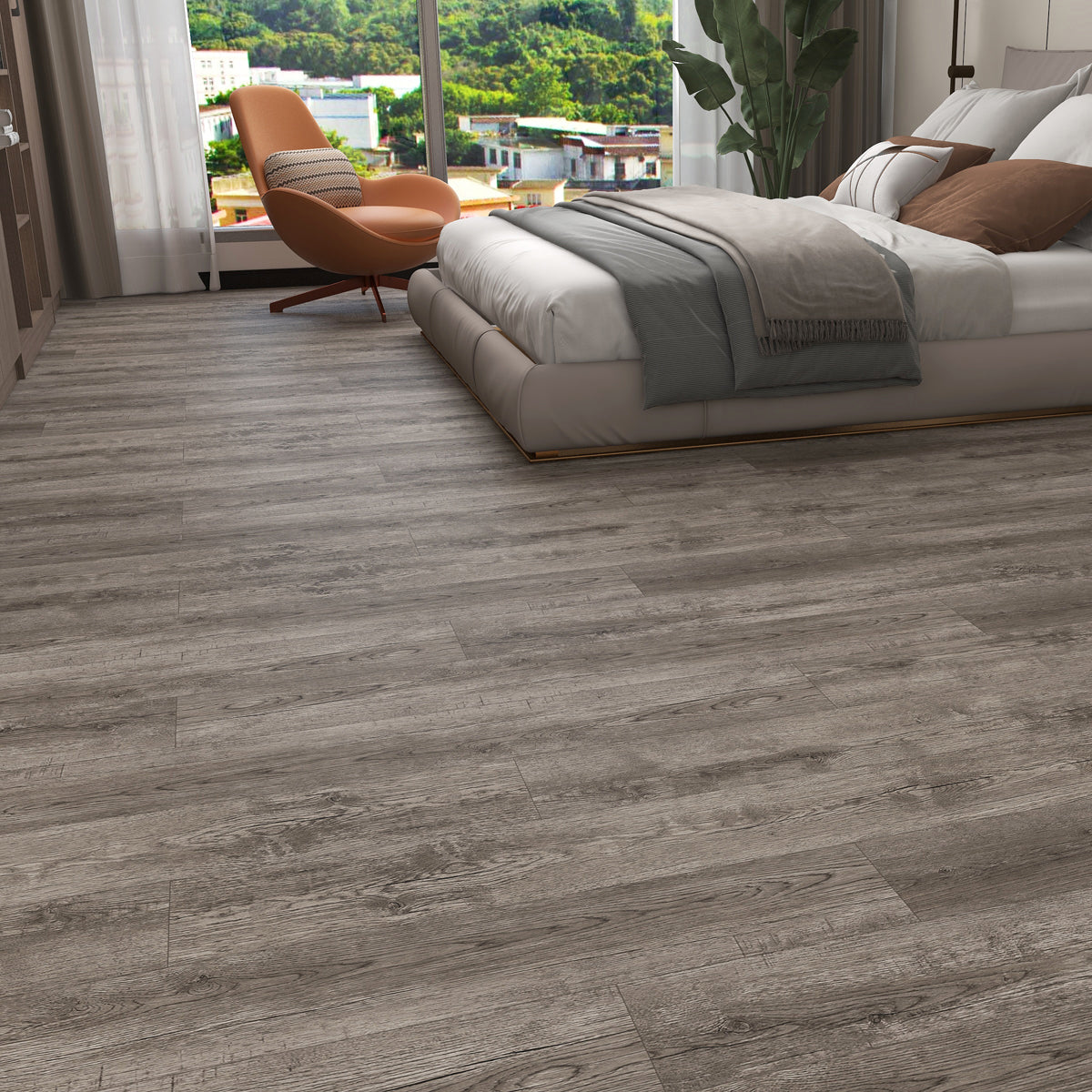 Rivato Norman Slate 1220 x 183mm Solidcore Waterproof Click Flooring Planks (Pack of 8) - 1.79m Per Pack