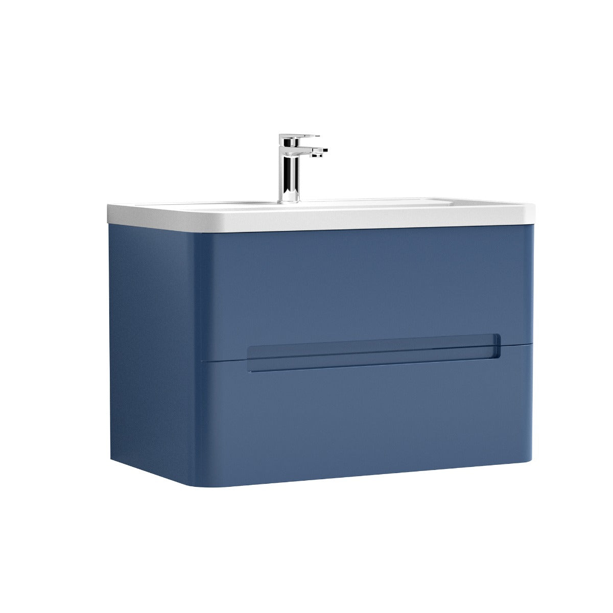 Fairford Rox 800mm Satin Blue Wall Hung Vanity Unit