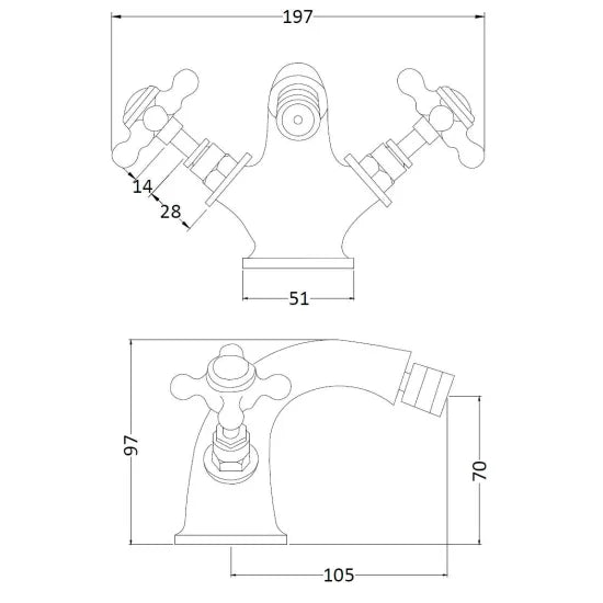 Fairford Winchester Bidet Mixer Tap