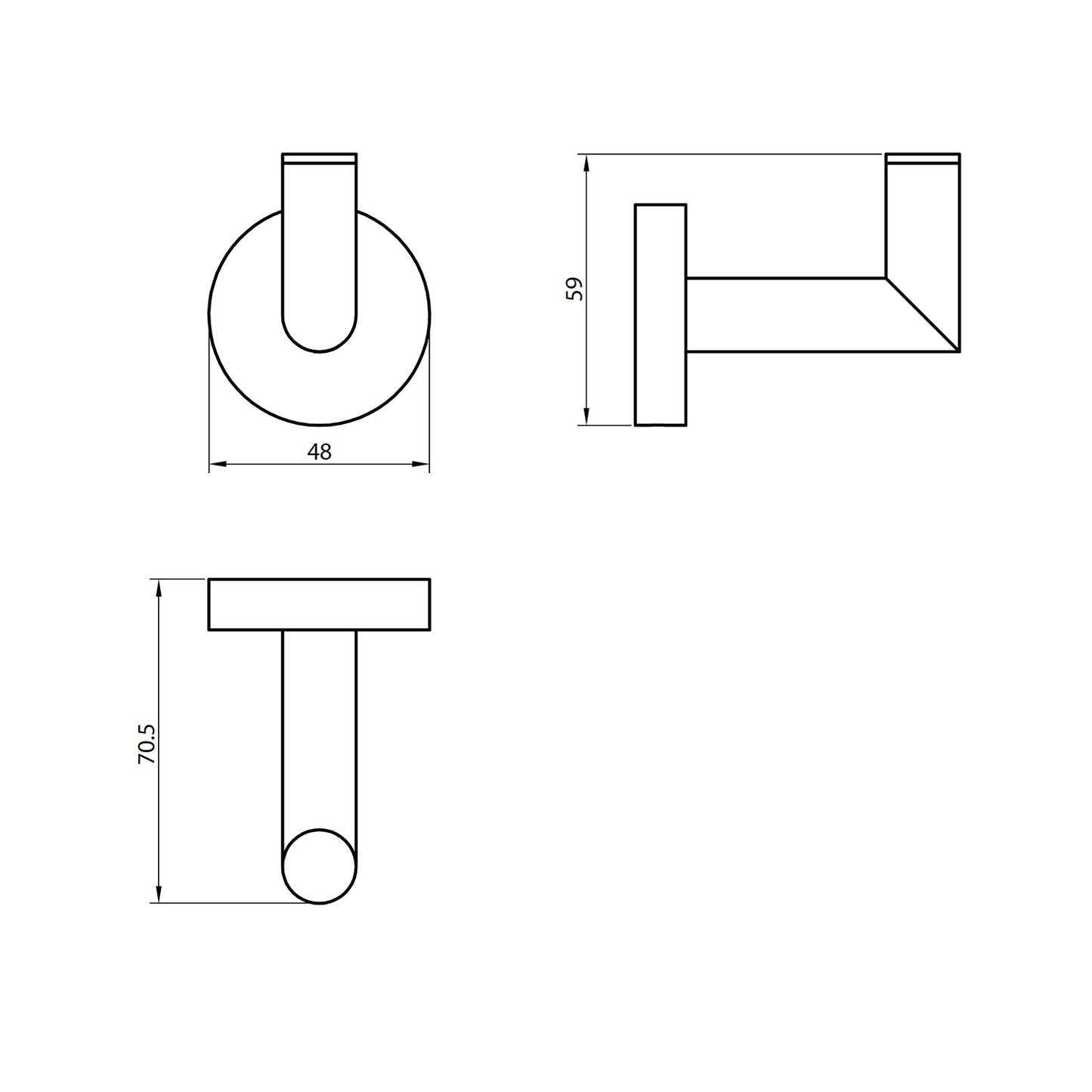 Fairford Element 5 Chrome Robe Hook