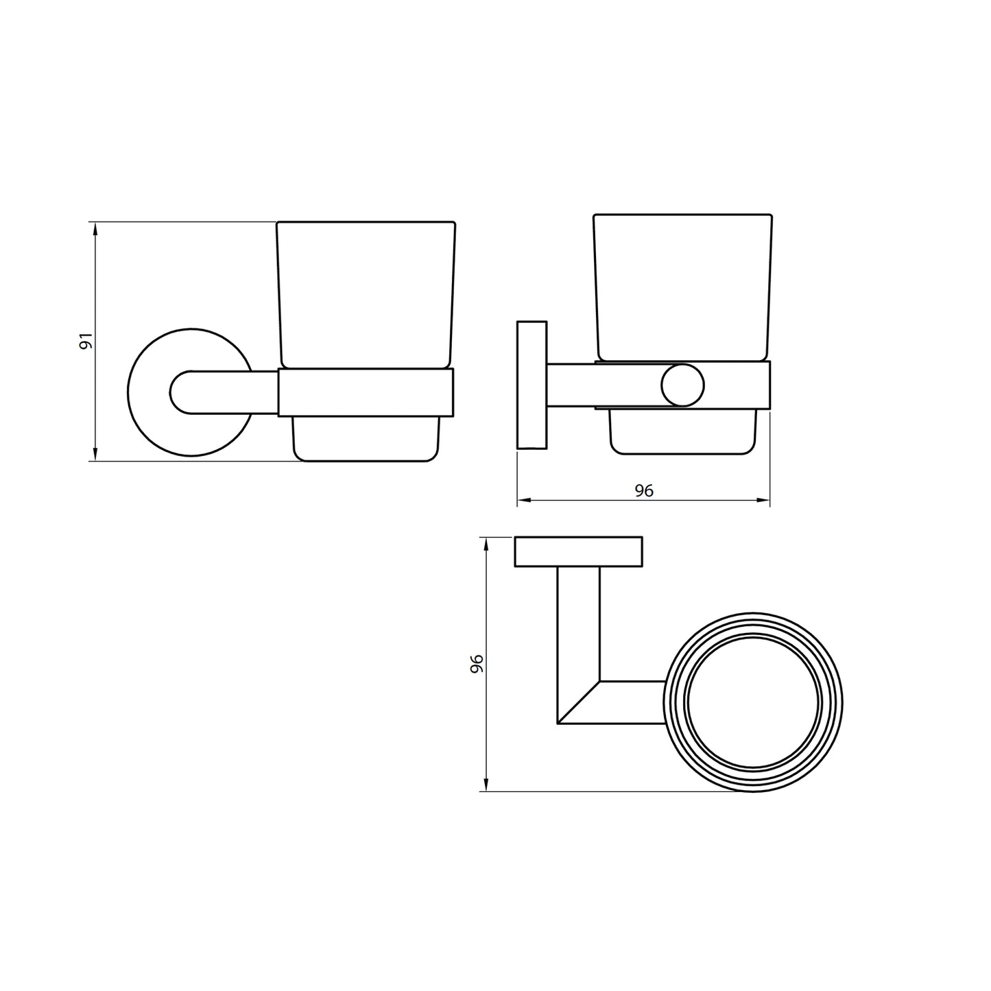 Fairford Element 5 Chrome Tumbler and Holder