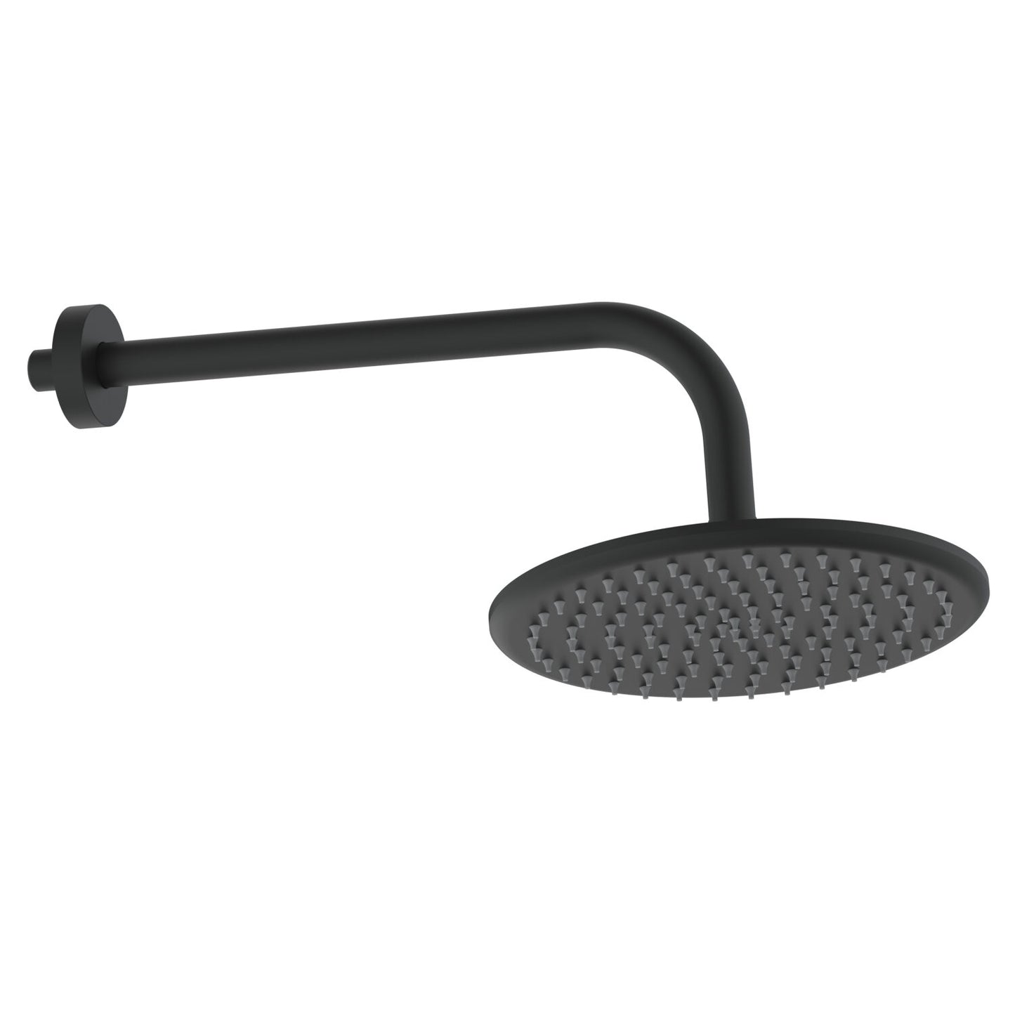 Fairford Element Matt Black Shower Head and Arm Kit
