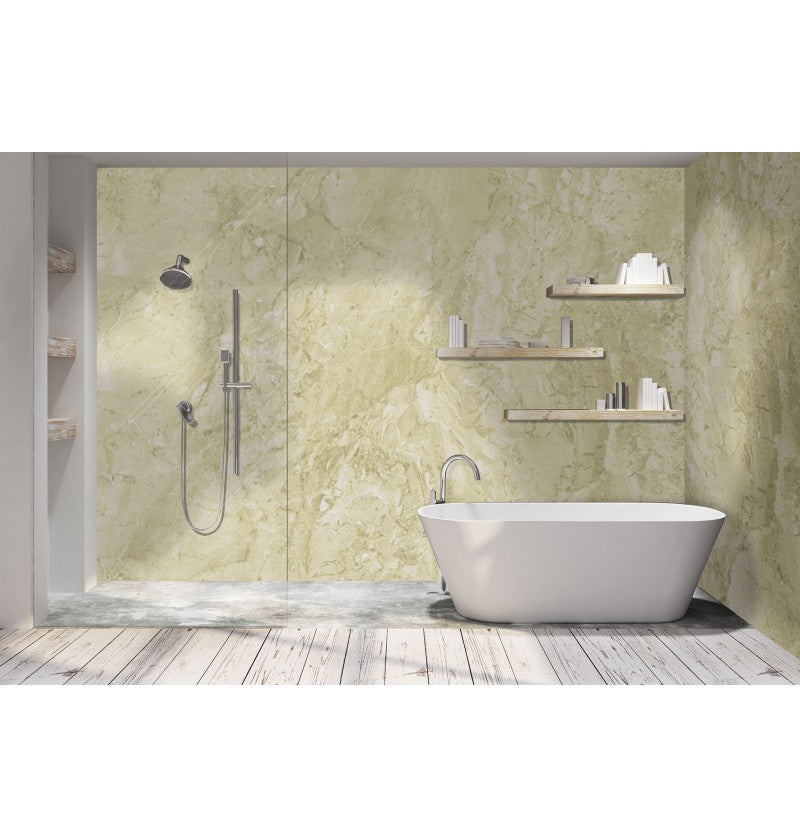 Hydraset Travertine Gloss 1200 x 2400 Setlock Wall Panel