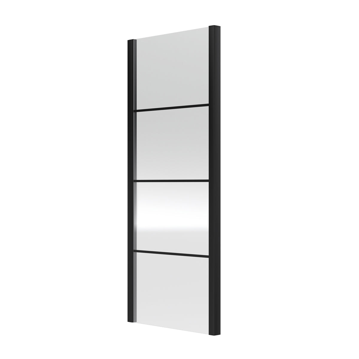 Fairford 8mm Matt Black Lined, 800mm Side Panel