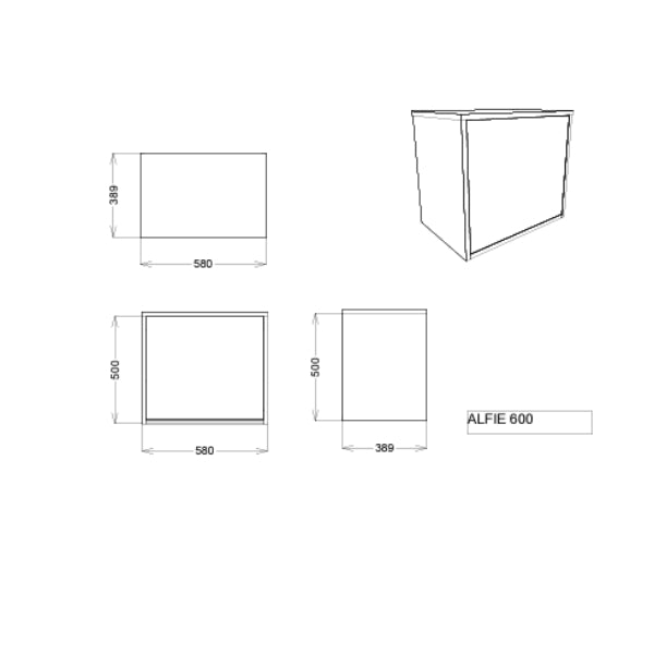 Fairford Triste 600mm Sanoma Oak Wall Hung Vanity Unit