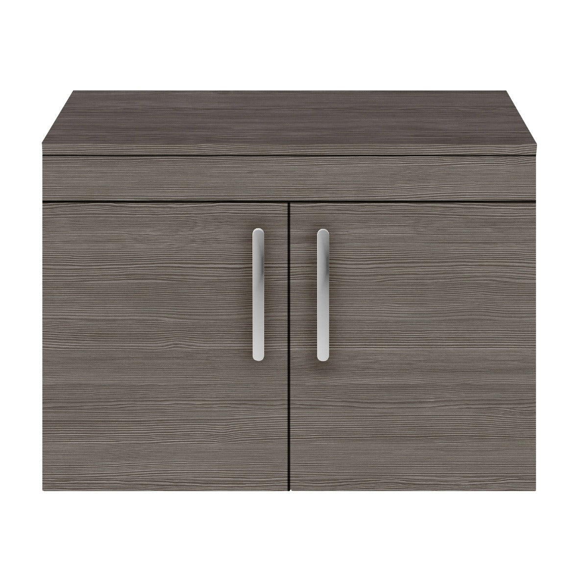 Fairford Carnation 800mm Grey Avola Wall Hung 2 Door Vanity Unit, with Worktop