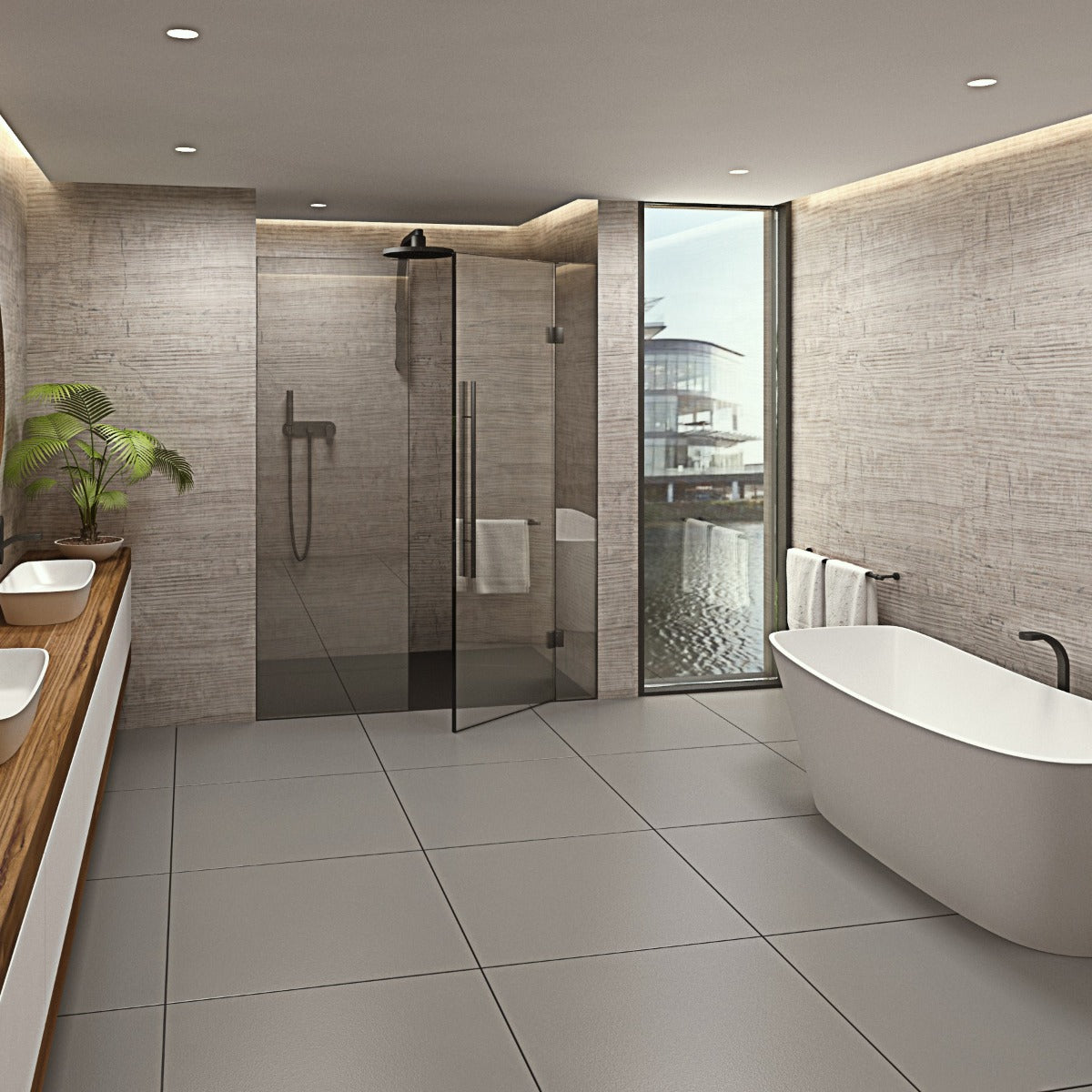 Hydraset Bianco Ash Square Edge 2400 x 1200