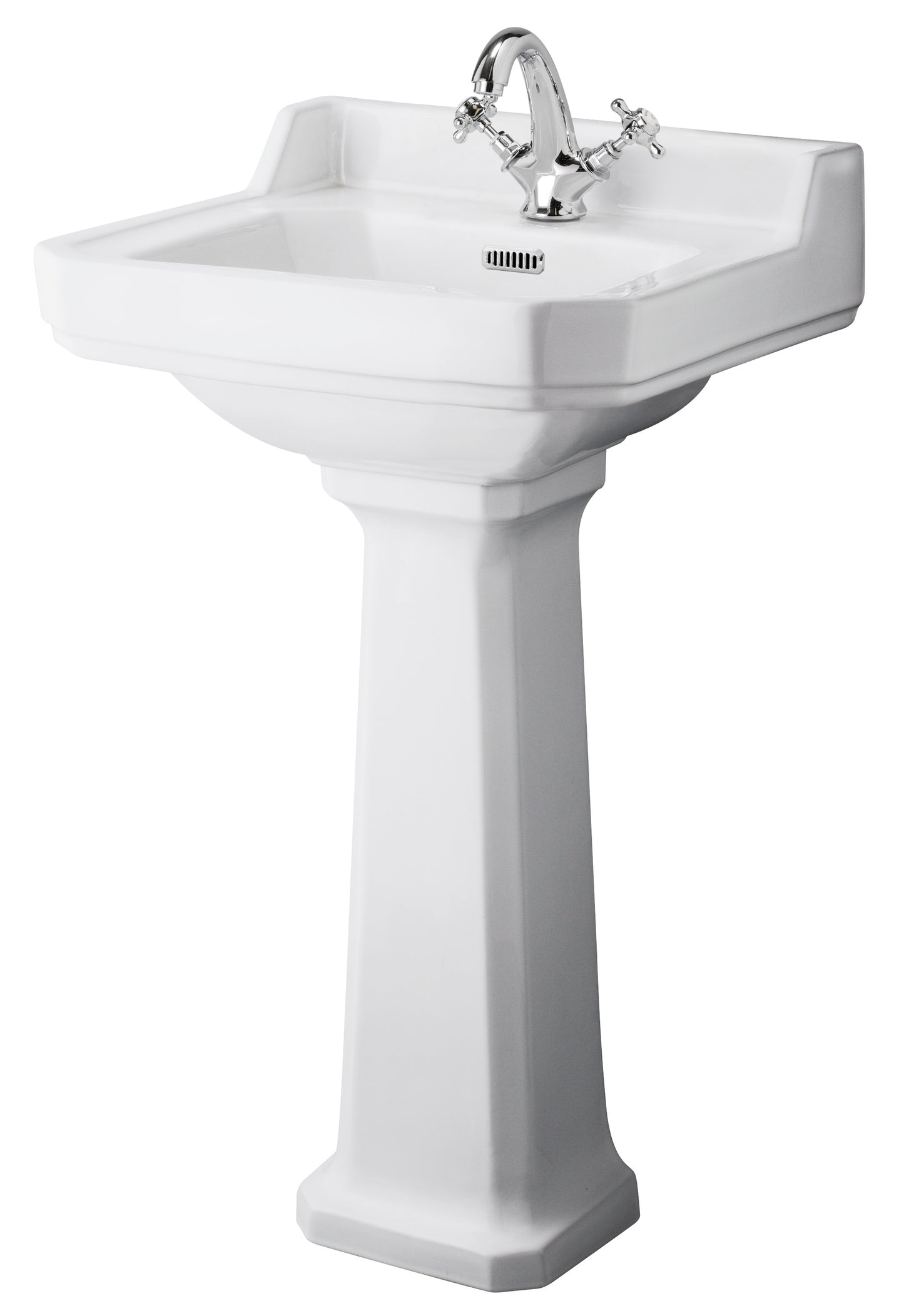 Fairford Hexam 500mm 1TH Basin and Full Pedestal