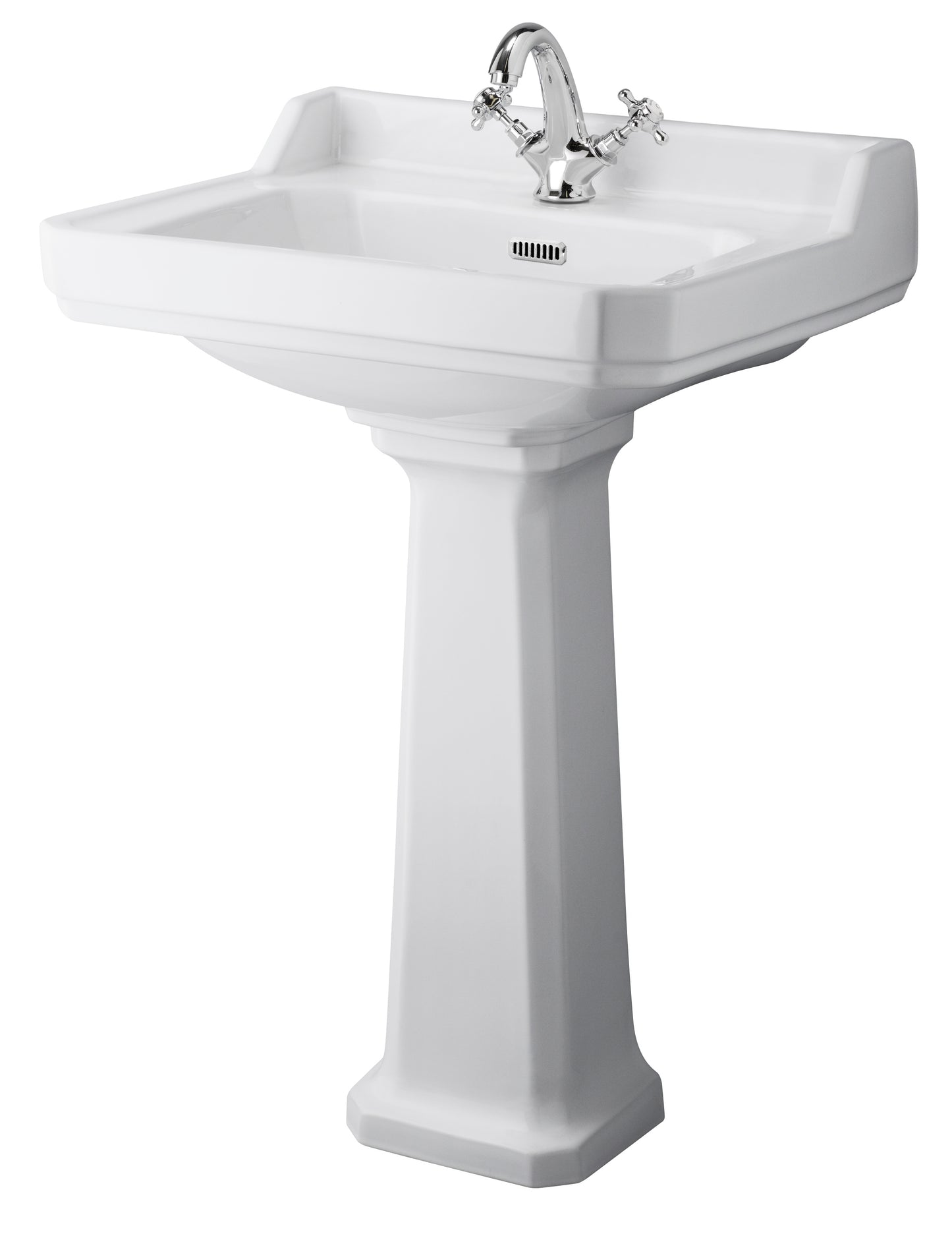 Fairford Hexam 600mm 1TH Basin and Full Pedestal