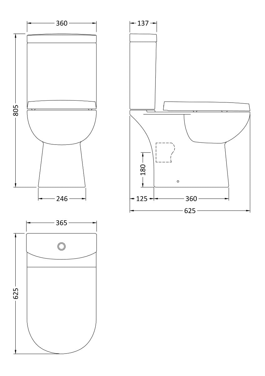 Fairford Kingsly Compact Close Coupled Toilet