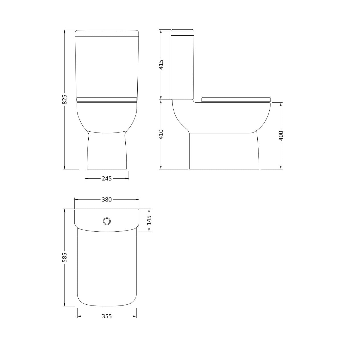 Fairford Roda Close Coupled Toilet with Soft Close Seat