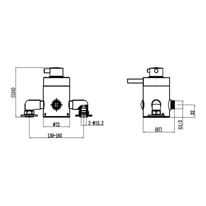 Fairford Modern Chrome Exposed Concentric Shower Valve, 1 Outlet