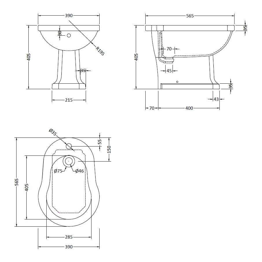 Fairford Hexam Bidet