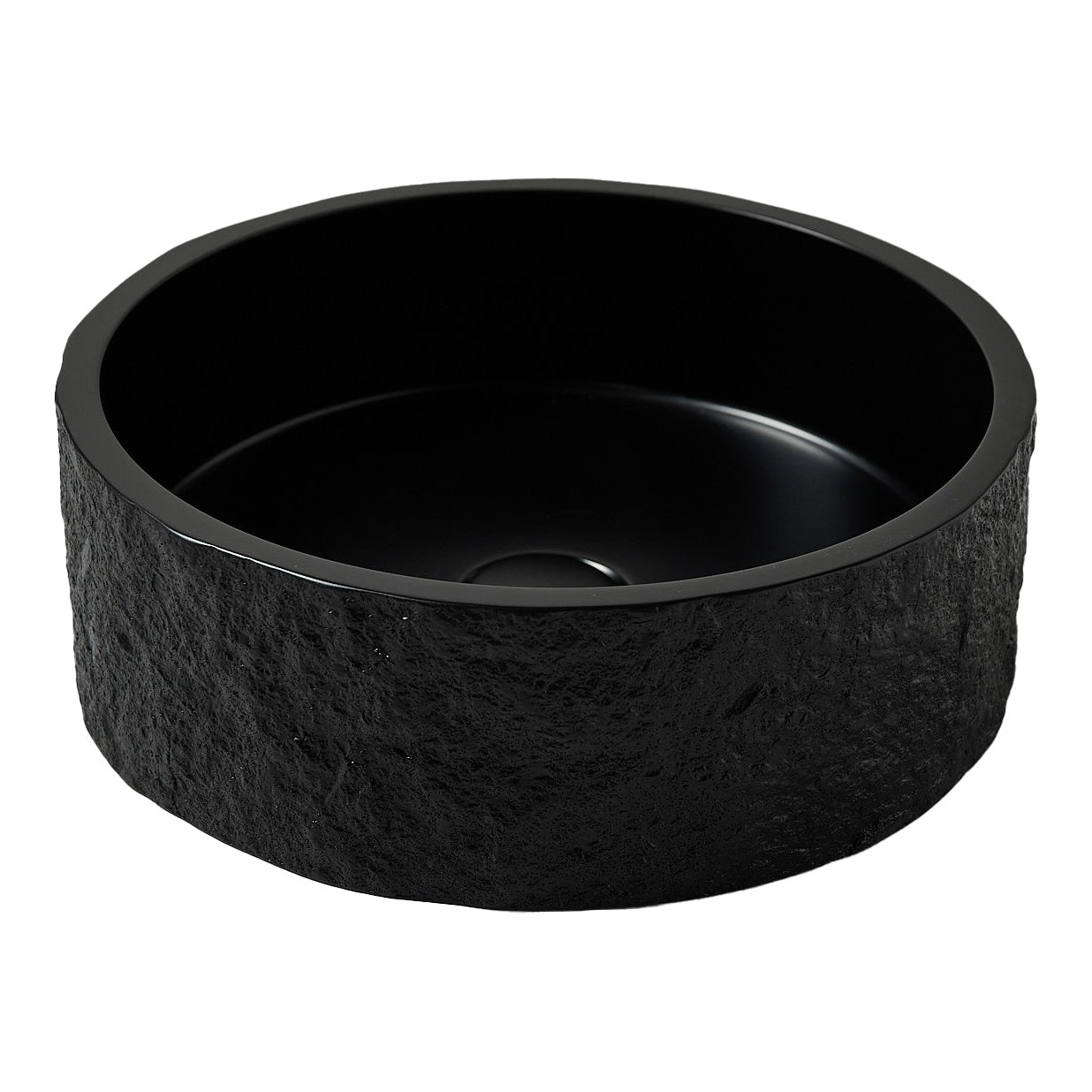 365 x 365mm Naturale Black Round Countertop Basin