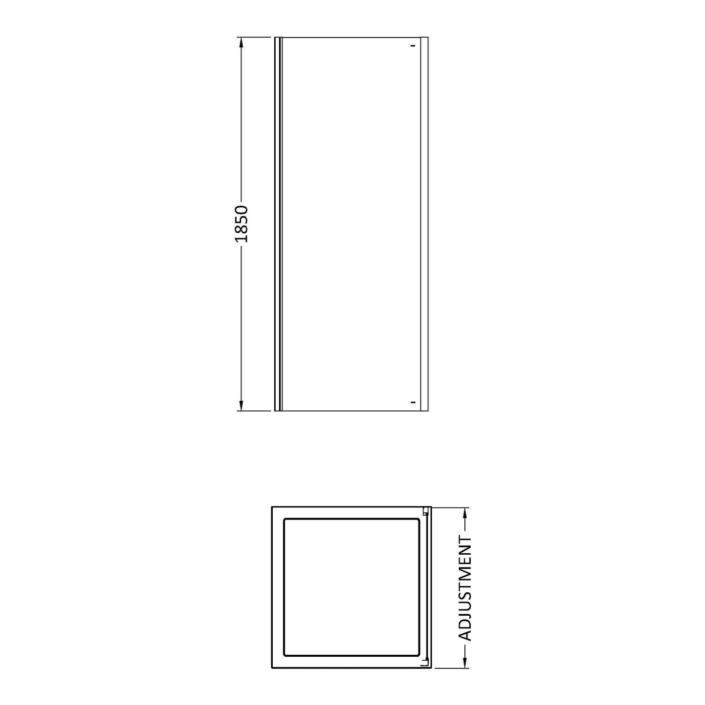 Fairford 5mm 760mm Chrome Enclosure Side Panel
