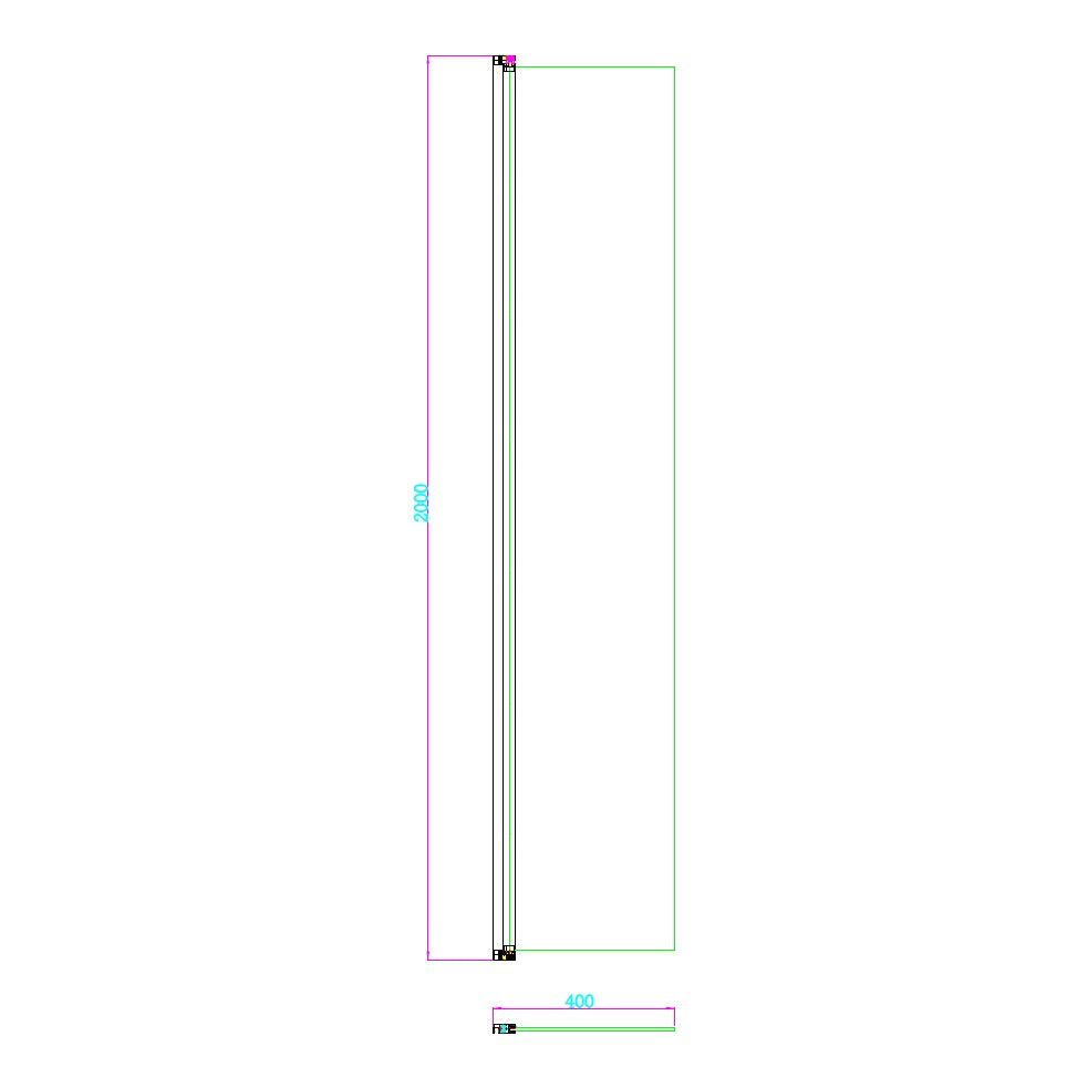 Fairford 10mm 400mm Hinged Return Panel