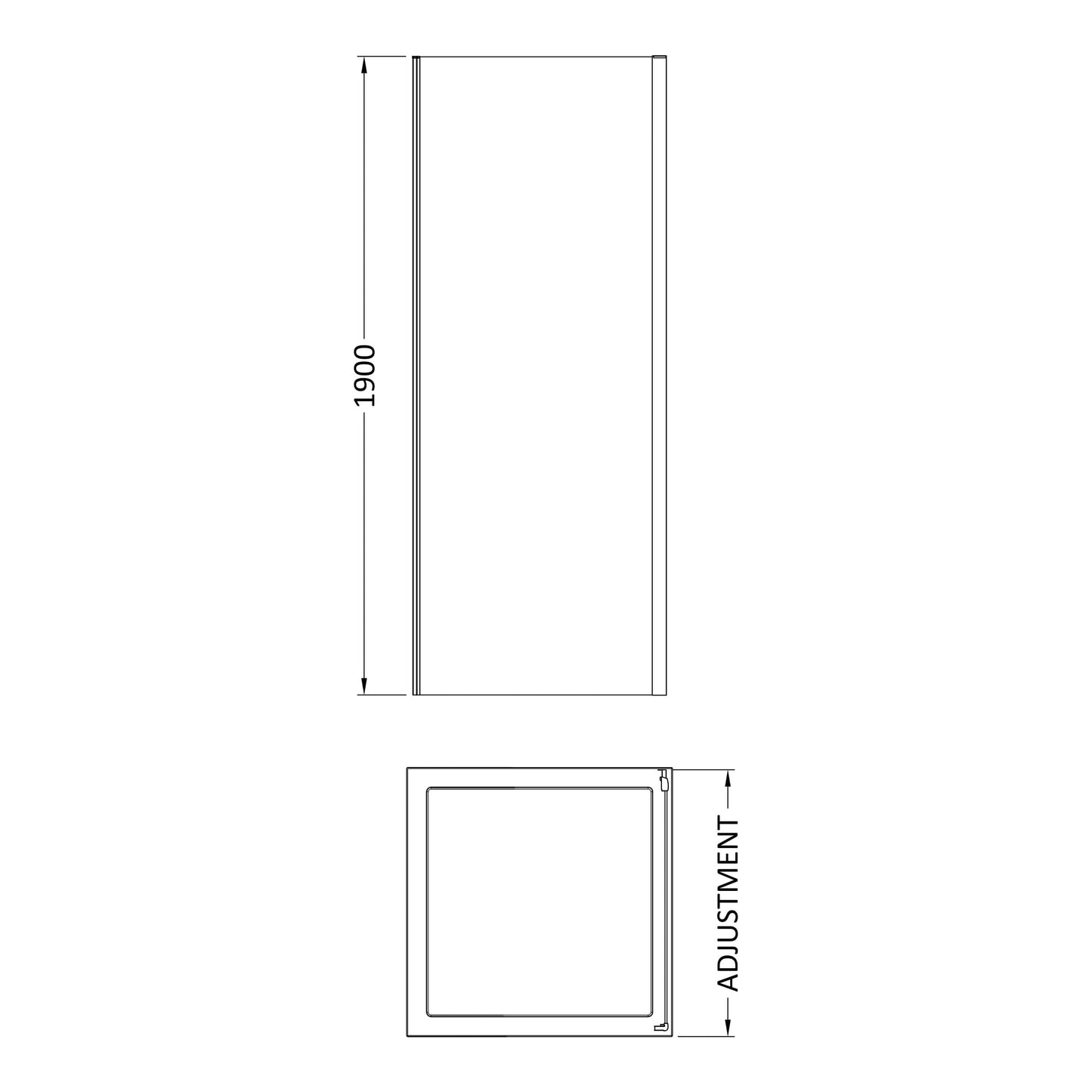 Fairford 6mm 1000mm Brushed Brass Side Panel