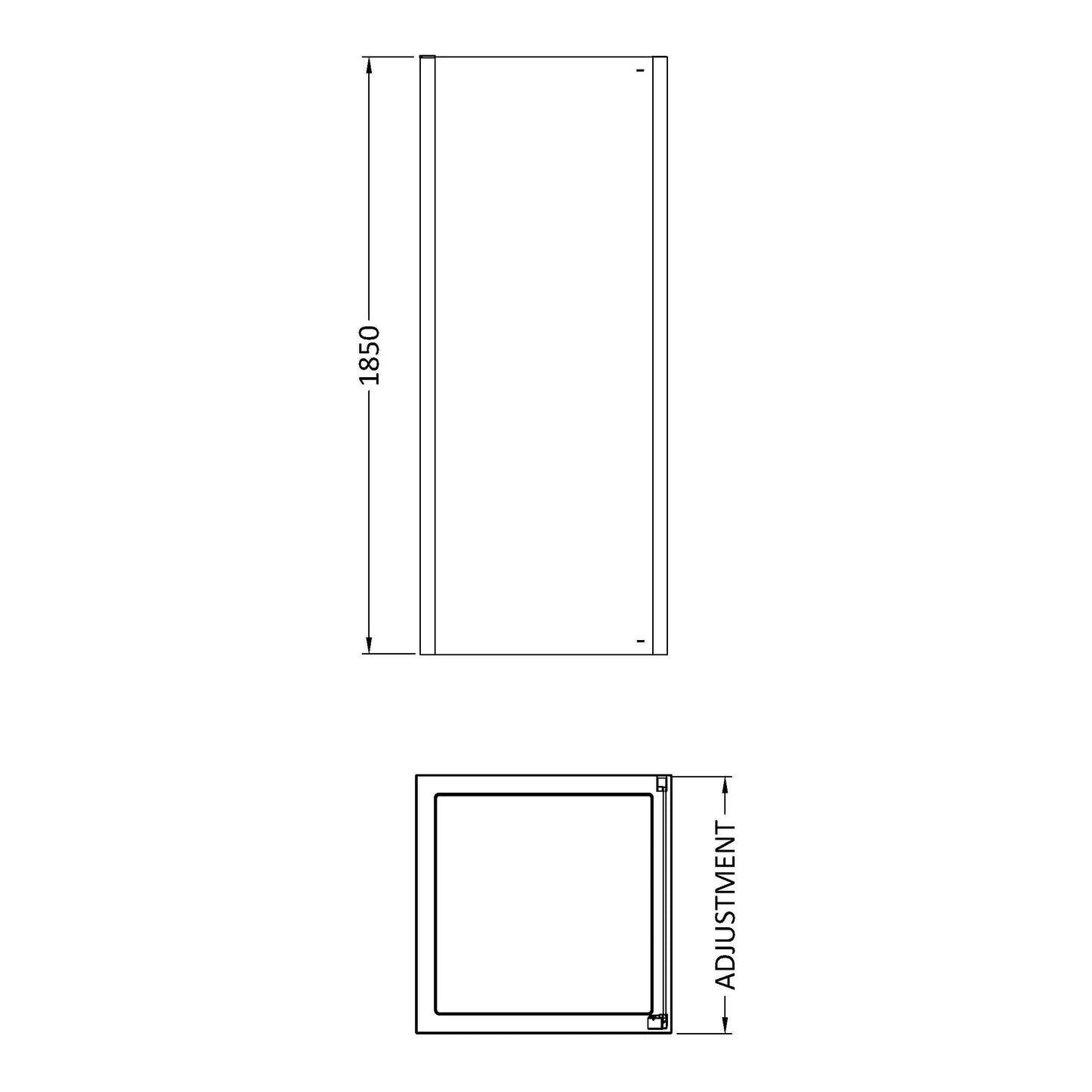 Fairford 6mm, 1000mm Shower Enclosure Side Panel