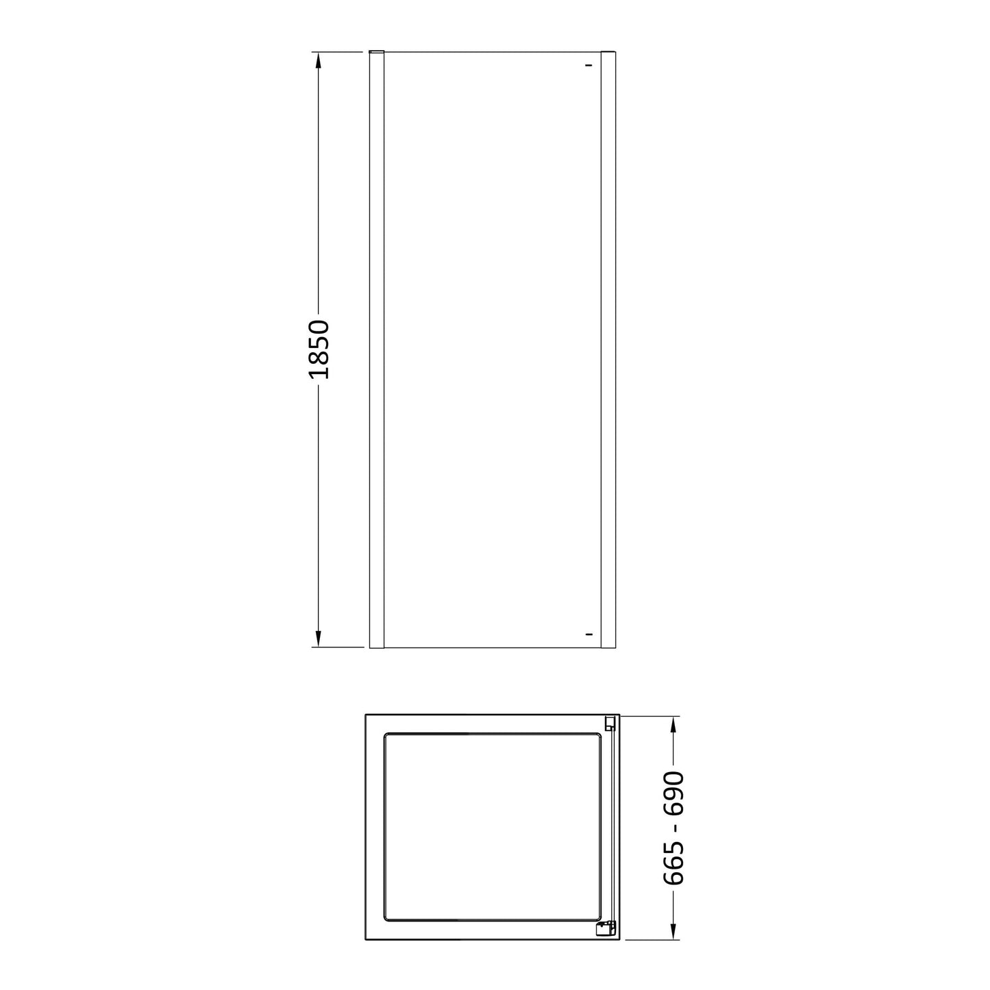 Fairford 6mm, 700mm Shower Enclosure Side Panel